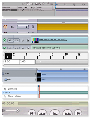 Quicktime Player has an editing timeline 