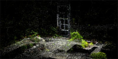 Still frame from Upending: garden reconstruction